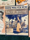 Lot Of 7 Disney Movie Sheet Music - Snow White - Song Of The South - Cinderella