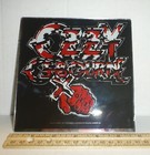 Ozzy Ozbourne Vintage Carnival Prize Painted Glass Mirror Panel 1982