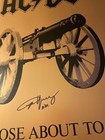 Acdc Hand Signed Angus Young Poster For Those About To Rock Lithograph Official