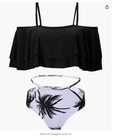 Women   s High Waist Two Piece Swimsuit Bikini Set X-large Tummy Control Black