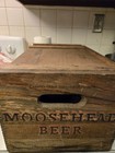 Vintage Moosehead Canadian Lager Beer Crate Wood Box Advertising Graphics