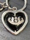 Signed Vintage Rare Juicy Couture Stone Heart Charm Bracelet 7 5    Long