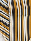 Vintage 1970   s Mid Century Klopman Mills Retro Brown Stripe 1 5 8 Yards