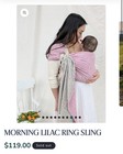 Morning Lilac Ring Sling Infant Baby Carrier