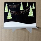 Vintage Mid-century Christmas Card Henri Fayette Snowy Trees Christmas Lights
