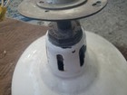 2 Vintage 15    White Porcelain Enamel Barn Industrial Light Fixture Sockets Shade