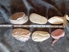 Lot Of  6 Vintage Composition Hard Plastic Baby Or Doll Shoes Singles No Mates