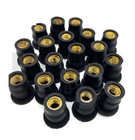 50x 5mm M5 Motorcycle Well Nut Kit Windshield Windscreen Brass Nuts Cowl Black