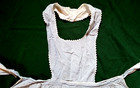 Blue Cotton Checkered Gingham 1950 Hostess Kitchen Apron Cottage Homemaker Gran