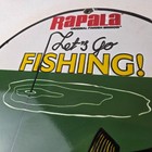 Vintage Rapala Original Minnow Porcelain Sign - Let s Go Fishing Lure Bait Shop