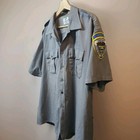Vintage Oregon Department Of Corrections Short Sleeve Button Up Shirt Gray 2xl