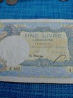          Lebanon 1 Livre P-48a  1945 Fine    Banknotes 042426-5
