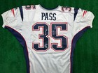 2001 Patrick Pass Afc Championship Game Worn Used Auto Nfl Patriots Jersey Coa 