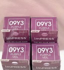 Kiss Impress No Glue Press-on Nails Manicure Short Oval 09y3 Purple Veil Lot Of4