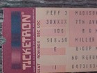 1987 Bon Jovi Orig Unused Concert Ticket Madison Square Garden Ticketron Exc