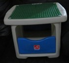 Vintage Step 2 Duplo Lego Build   Store Block Table Building Storage Euc Plastic