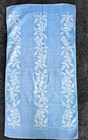 Vintage Cannon Bath Towel 3 Pc Set Textured Reversible Blue White Floral  Look