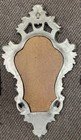 Vintage Italian Silver Giltwood Mirror  Made In Italy