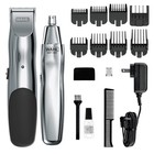 Wahl  groomsman 05622 Rechargeable Beard Mustache Hair Nose Trimmer Silver black