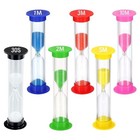 Sand Timer For Kids Set Small - Pack Of 6 Multicolor - 30 Sec  1 2 3 5 10 Mint