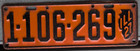Illinois 1927 License Plate Original  1-106-269