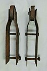 Vintage Antique Pair Sliding Barn Door Hardware Rollers 10  X 2 1 2  rustic Farm