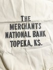 Vintage Merchants National Bank Topeka Ks Canvas Money Bag Bank Sack Loot