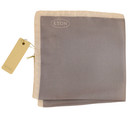 Nwt Eton Satin Gray W White Edges Solid Silk Pocket Square Italy 13 