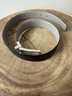 Armani Made In Italy Reversible Leather Belt Black White Silver Buckle Unisex