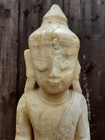 Antique Burmese Myanmar  Buddha Mandalay Shan Alabaster Statue 18th - 19th Cent