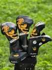 Malbon Black Tiger Golf Club Headcovers Driver Fairway Woods Cover Head Covers
