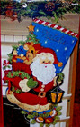 Bucilla Santa  christmas Joy  Felt Christmas Stocking Kit Original Not Repro