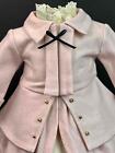 American Girl Elizabeth Pink Wool Riding Outfit jacket skirt underskirt used ag