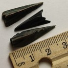 Lot 3 Rare Genuine Ancient Celtic Greek Scythian Triple Blade Intact Arrowheads