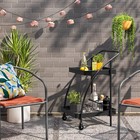 Metal Mesh Rolling Bar Outdoor Serving Cart Black - Room Essentials