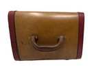 Vintage 1950s Mark Cross Two-tone Leather Train Case Vanity Travel Train Bag