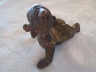 Vintage Bronzed Brass Crawling Baby Ganesh Elephant Deity Figurine Hinduism 4  W
