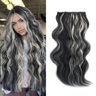 4 Pieces Clip In Hair Extensions Real Thick Full Head Hair 100  Natural As Human