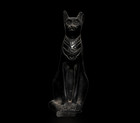 Ancient Egyptian Rare Bastet Cat Statue Black Stone Goddess Figurine Antique Bc