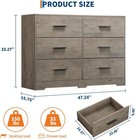  Dresser For Bedroom  Modern 6 Drawer Dresser For Bedroom  Wide Wood Chests
