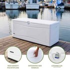 Resin Marine Dock Box Weather-resistant With Handles And Lid Durable 130 Gal 