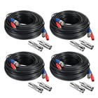 Zosi 4pcs 60ft 100ft 150ft Bnc Video Power Cable For Security Camera System
