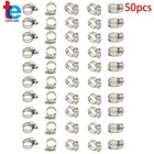 50 Pack 3 8in - 1 2in Adjustable Drive Hose Clamps Fuel Line Worm Clip