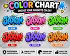 Custom Kids Name Sticker Graffiti Bubble Letters Personalized Vinyl Decal Water