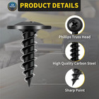 Wood Screws 5 8 Inch  145 Pcs Premium Phillips Truss Head Black Wood Screws     