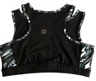 Central Park Sports Bra Womens Xl Black Double Layer Strap Sapphire Activewear