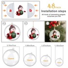 48 Pcs Clear Acrylic Ball Ornaments  Plastic Christmas Fillable Ornaments  Tr   