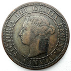 1882-h Canadian Large Cent Nice Brown Color Sharp Details Queen Victoria