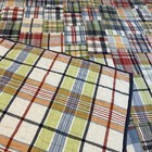 Pottery Barn Kids Quilt Madras Plaid Patchwork Reversible F q 2 Std Shams Read