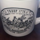 Rare Bsa Stoneware Coffee Mug Washington Council Nj 1935 1985 Troop 1776